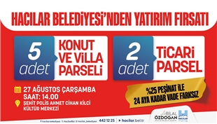 HACILAR BELEDİYESİ’NDEN YATIRIM FIRSATI